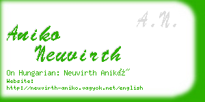 aniko neuvirth business card